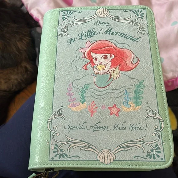 Disney the little mermaid chibi book cover crossbody bag Amazon.com: Loungefly Disney The Little Mermaid Ariel  main image 4